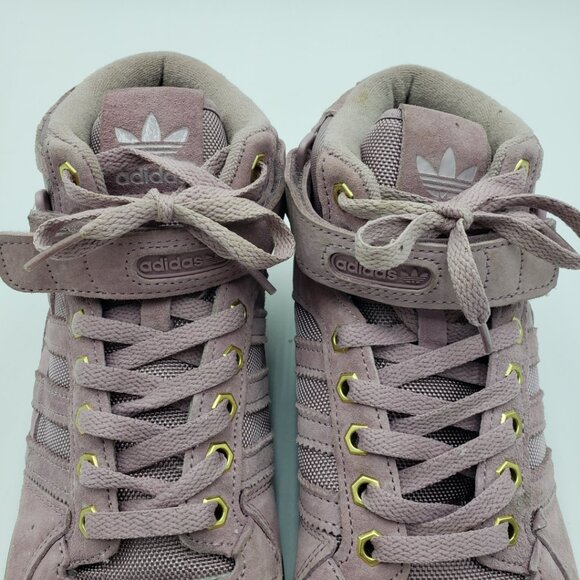 Adidas Forum Mid Adventure Pack Sneakers 10 Womens Hi Tops Pink - Picture 4 of 11